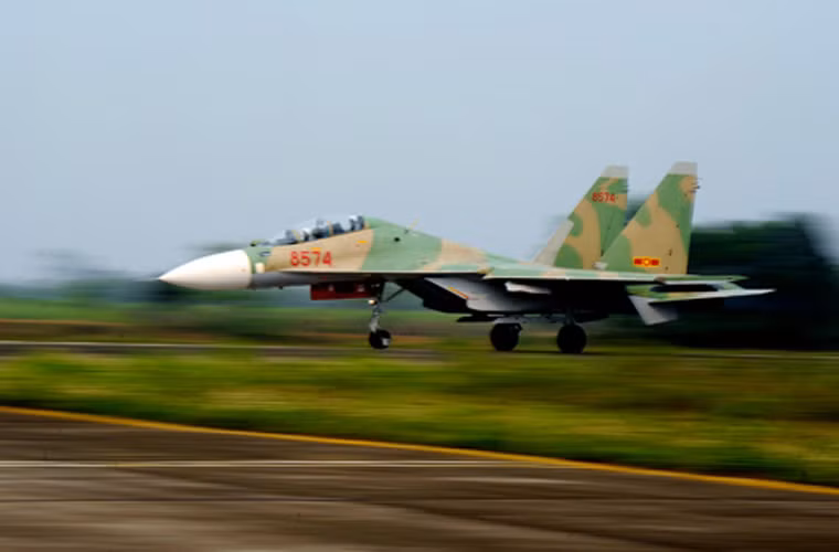 Máy bay chiến đấu Su-30MK2 của Không quân Việt Nam do Nga cung cấp.