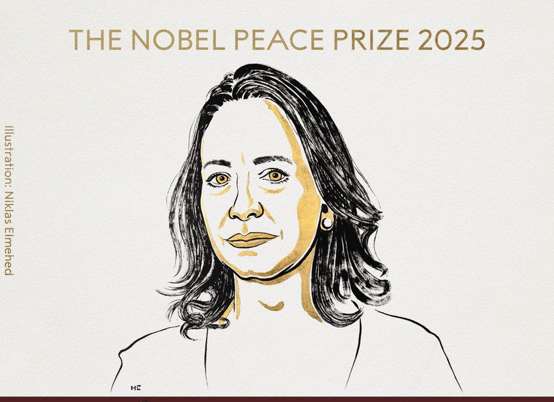 María Corina Machado, nữ chính trị gia Venezuela, chủ nhân Giải Nobel Hòa bình 2025. Ảnh: Dotdotnews 