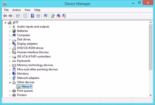 Giao diện chính công cụ Device Manager.
