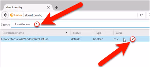 Vô hiệu hóa hành động tự đóng Firefox khi tắt tab cuối cùng.