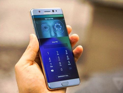 Chức năng bảo mật võng mạc mắt Iris trên Note 7.