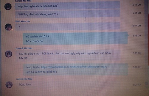 Khung chat tương ứng hiển thị trên MTXT.