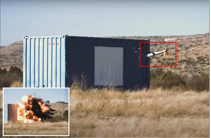 Thử nghiệm dùng Altius-600M tấn công mục tiêu kiên cố (Ảnh: Jimunews).