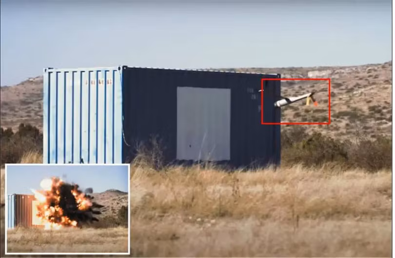 Thử nghiệm dùng Altius-600M tấn công mục tiêu kiên cố (Ảnh: Jimunews).