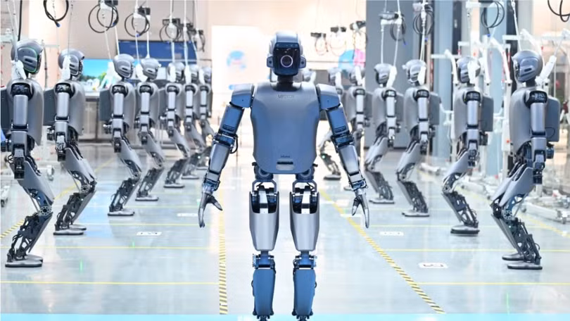 Trung Quốc đã có những bước tiến vượt bậc trong lĩnh vực robot hình người trong những năm gần đây. Ảnh: SCMP.