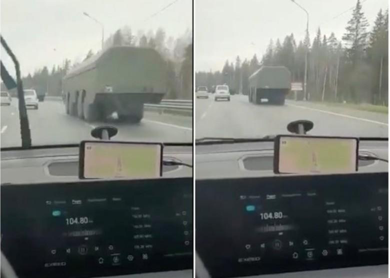 Hình ảnh được cho là Nga đang vận chuyển các hệ thống tên lửa chiến thuật Iskander tới Vyborg ở tỉnh Leningrad, nơi chỉ cách Phần Lan 38km. Hình ảnh được cho là Nga đang vận chuyển các hệ thống tên lửa chiến thuật Iskander tới Vyborg ở tỉnh Leningrad, nơi chỉ cách Phần Lan 38km.