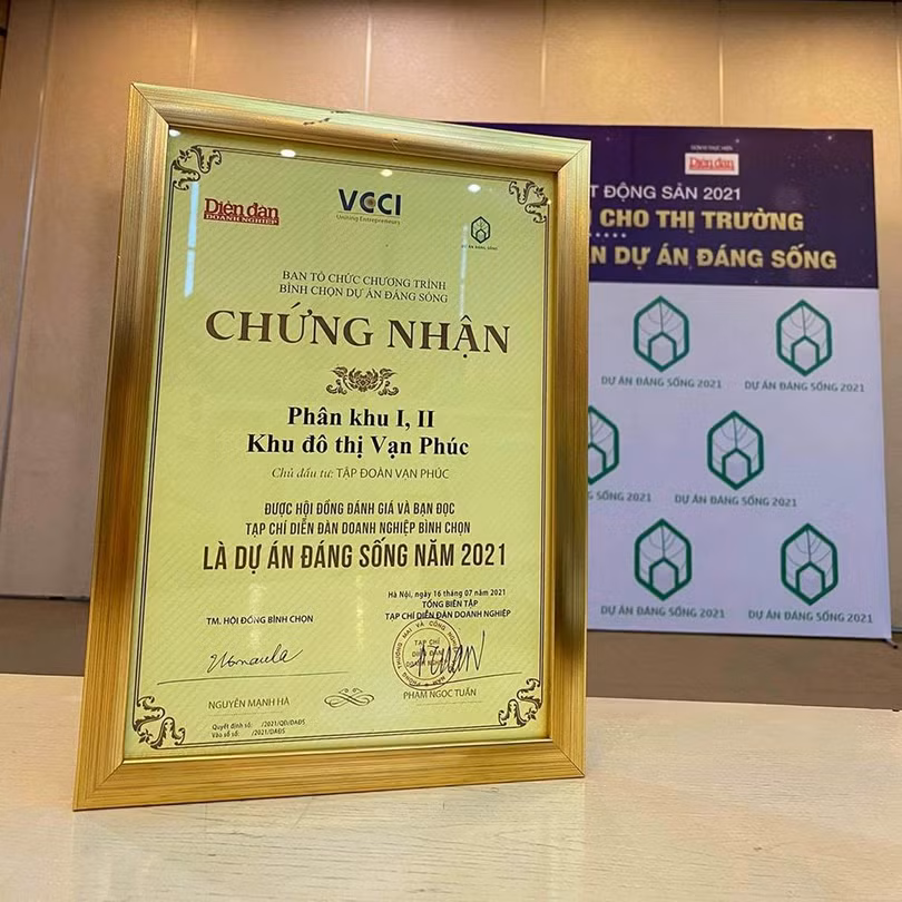 Van Phuc City được bình chọn là Dự án đáng sống năm 2021