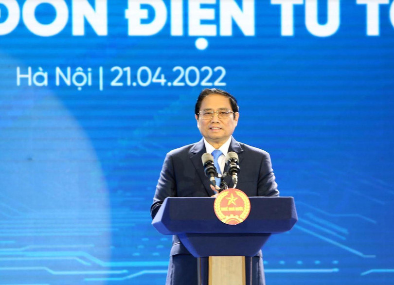 Thủ tướng Phạm Minh Chính đánh giá cao kết quả triển khai hệ thống hóa đơn điện tử. Ảnh: Tổng cục Thuế