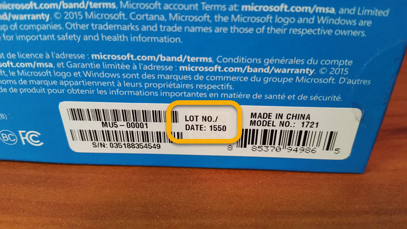 Số lô in trên bao bì của những chiếc Band 2 bắt đầu từ 16xx được cho là đã được Microsoft thay thế bằng vật liệu mới, bền hơn.