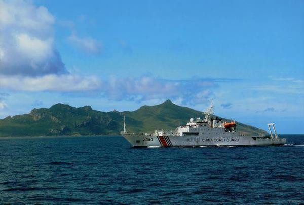 Tàu Hải cảnh Trung Quốc vào gần quần đảo Senkaku Trung Quốc đang yêu sách chủ quyền (Ảnh: Sina).