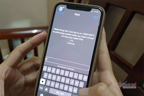 Sau khi phát sinh cuộc gọi nghi ngờ là cuộc gọi rác, hệ thống của các nhà mạng sẽ nhắn tin để thu thập ý kiến phản hồi từ phía người dùng. Ảnh: Trọng Đạt
