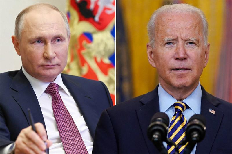 Tổng thống Mỹ Biden (phải) đã có cuộc điện đàm kéo dài một giờ với người đồng cấp Nga Putin hôm 9/7. Ảnh: Metro