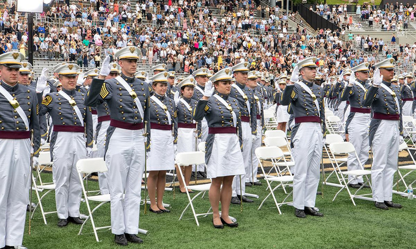 Học viên tham gia lễ tốt nghiệp tại Học viện Quân sự Mỹ tại West Point ngày 22/5. Ảnh: USAF.