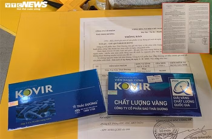 Sản phẩm viên nang Kovir của Sao Thái Dương đang hot nhiều ngày nay.