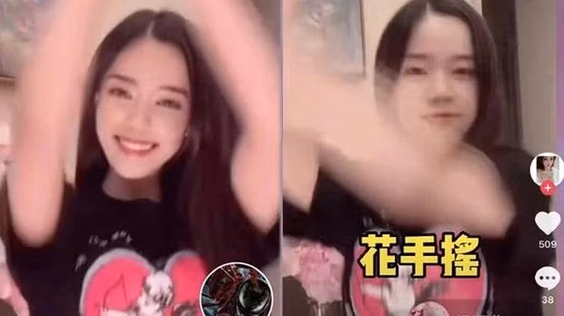 Khoảnh khắc Theresa bị lộ mặt mộc do hiệu ứng làm đẹp bị mất tác dụng.