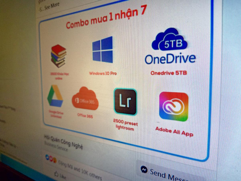 Các phần mềm, dịch vụ bản quyền được bán tràn lan trên mạng với giá rất rẻ do được mua lậu. Các phần mềm, dịch vụ bản quyền được bán tràn lan trên mạng với giá rất rẻ do được mua lậu.