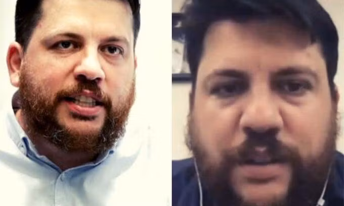 Volkov thật (trái) và Volkov giả trong cuộc họp. Ảnh: De Volkskrant.