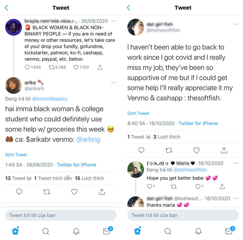 Ăn xin trực tuyến ngày càng phổ biến trên mạng xã hội Mỹ, một phần nhờ sự phát triển của các nền tảng thanh toán điện tử như Venmo, Cash App.