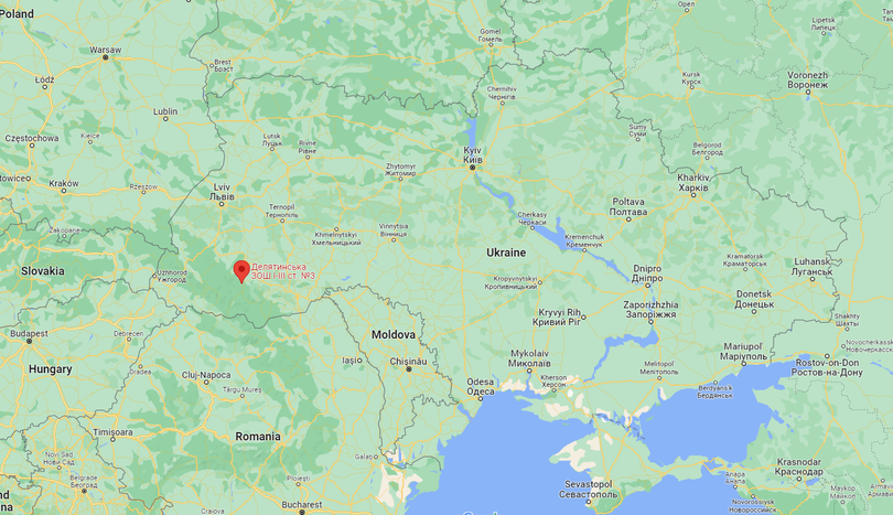 Vị trí xảy ra vụ tấn công nằm gần biên giới Ukraine với Romania và Hungary (Ảnh: The Drive).