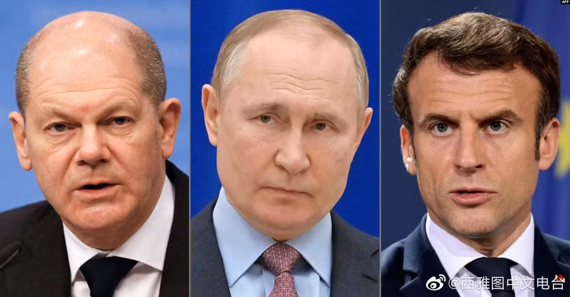 Các nỗ lực Ngoại giao giữa ba nhà lãnh đạo Đức, Nga, Pháp chưa mang lại kết quả tích cực (Ảnh: weibo). Các nỗ lực Ngoại giao giữa ba nhà lãnh đạo Đức, Nga, Pháp chưa mang lại kết quả tích cực (Ảnh: weibo).
