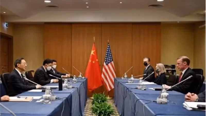 Cuộc gặp gỡ Dương Khiết Trì - Sullivan đã diễn ra căng thẳng suốt 7 tiếng đồng hồ (Ảnh: BNGTQ).