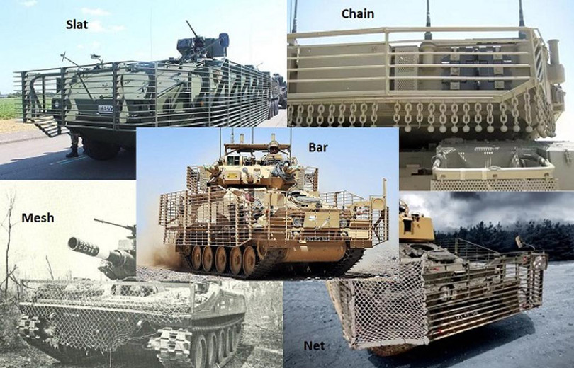 Một số loại giáp kiểu hàng hàng của xe tăng các nước (Ảnh: ukrinform). Một số loại giáp kiểu hàng hàng của xe tăng các nước (Ảnh: ukrinform).