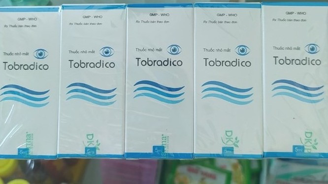 Thuốc dung dịch nhỏ mắt Tobradico của Công ty CP Dược Khoa vi phạm tiêu chuẩn chất lượng