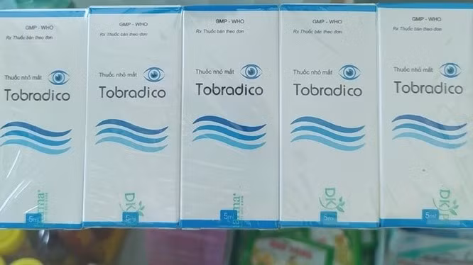 Thuốc dung dịch nhỏ mắt Tobradico của Công ty CP Dược Khoa vi phạm tiêu chuẩn chất lượng