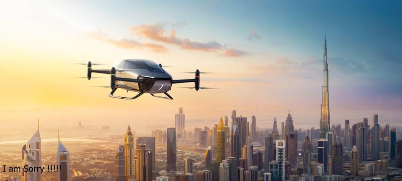 Mẫu ô tô bay Xpeng bay thử nghiệm ở Dubai hôm 10/10 (Ảnh: Xpeng Aeroth).