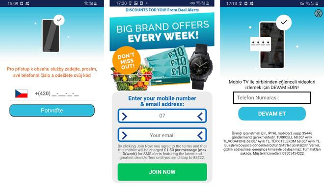 Một ứng dụng lừa đảo để lấy số điện thoại người dùng, sau đó đăng ký số điện thoại của họ vào một dịch vụ tin nhắn có thu phí để lấy cắp tiền cước (Ảnh: Avast).