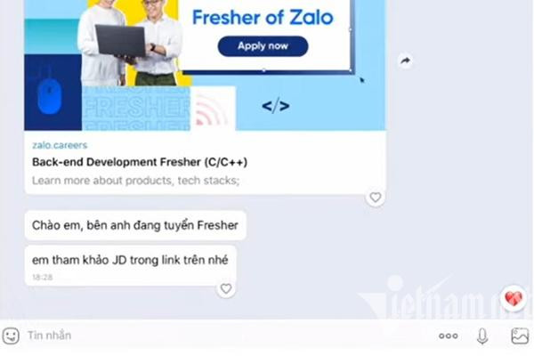 Một đường link dẫn đến website phishing được các chuyên gia VinCSS ngụy trang như thật thông qua lỗ hổng trong tính năng xem trước nội dung liên kết trên Zalo. Một đường link dẫn đến website phishing được các chuyên gia VinCSS ngụy trang như thật thông qua lỗ hổng trong tính năng xem trước nội dung liên kết trên Zalo.