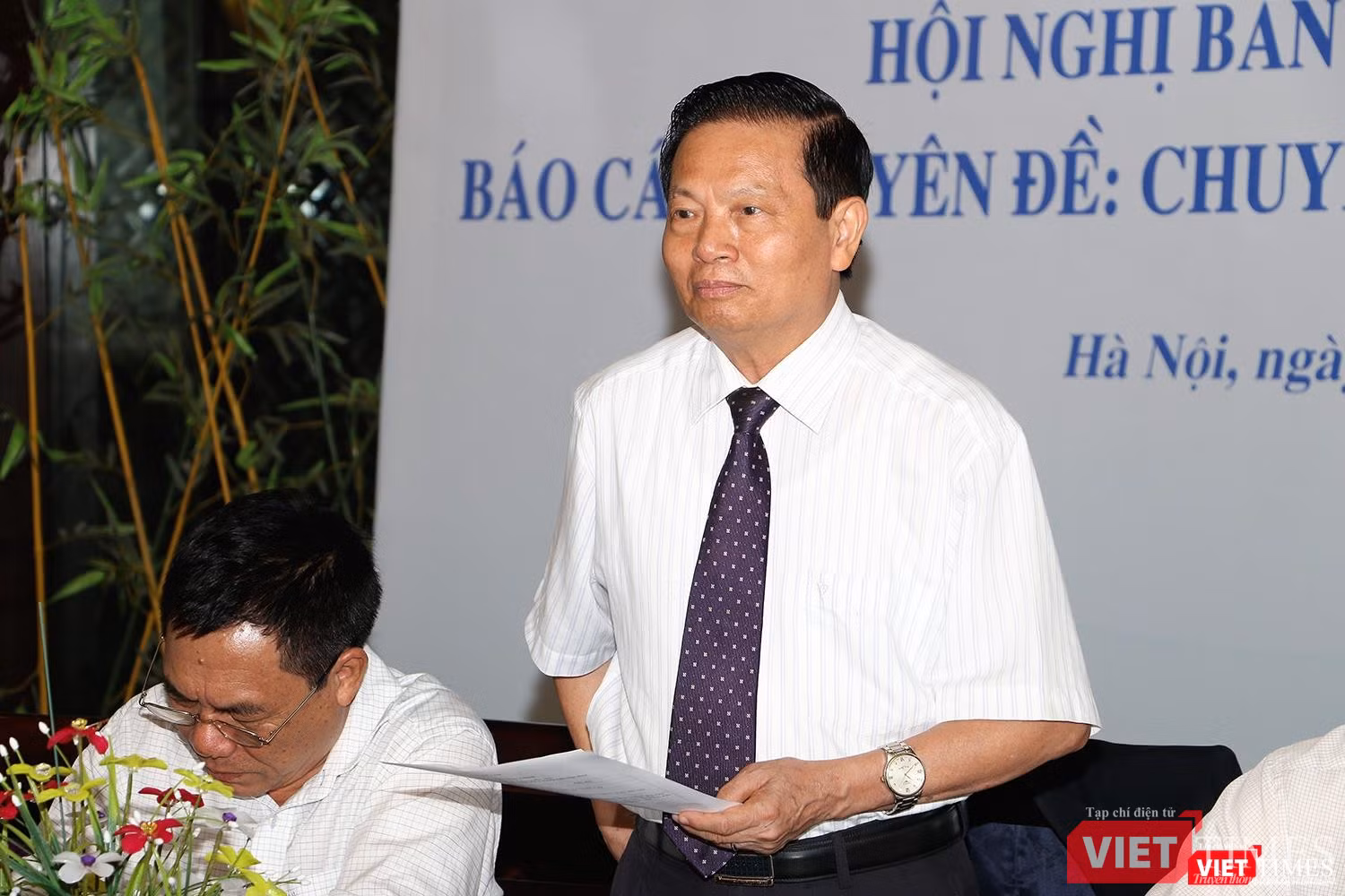ông Lê Doãn Hợp - Chủ tịch Danh dự VDCA phát biểu tại Hội nghị