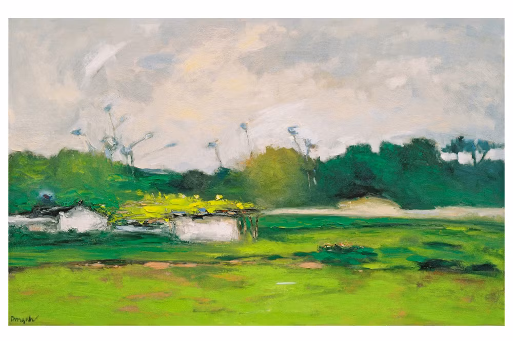 "Tháng 3" - Tranh Lâm Đức Mạnh (Bộ ảnh do họa sĩ cung cấp)