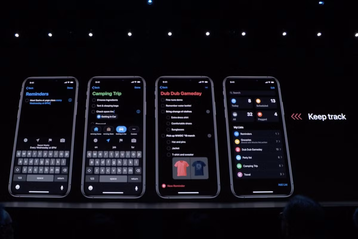 Chế độ nền tối (Dark Mode) trên iOS 13. Ảnh: MacWorld Chế độ nền tối (Dark Mode) trên iOS 13. Ảnh: MacWorld
