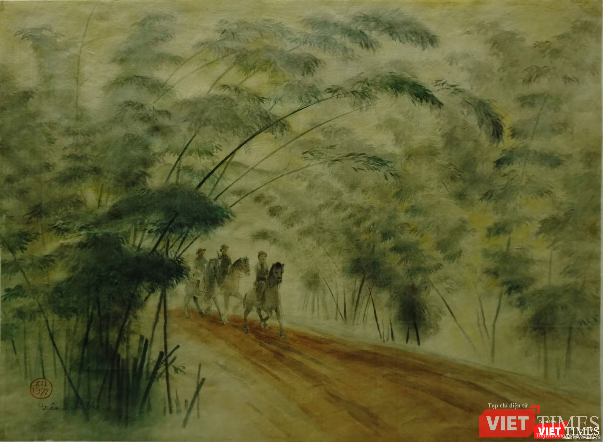"Bác đi công tác" (Tranh Trần Đình Thọ, sáng tác năm 1972) "Bác đi công tác" (Tranh Trần Đình Thọ, sáng tác năm 1972)