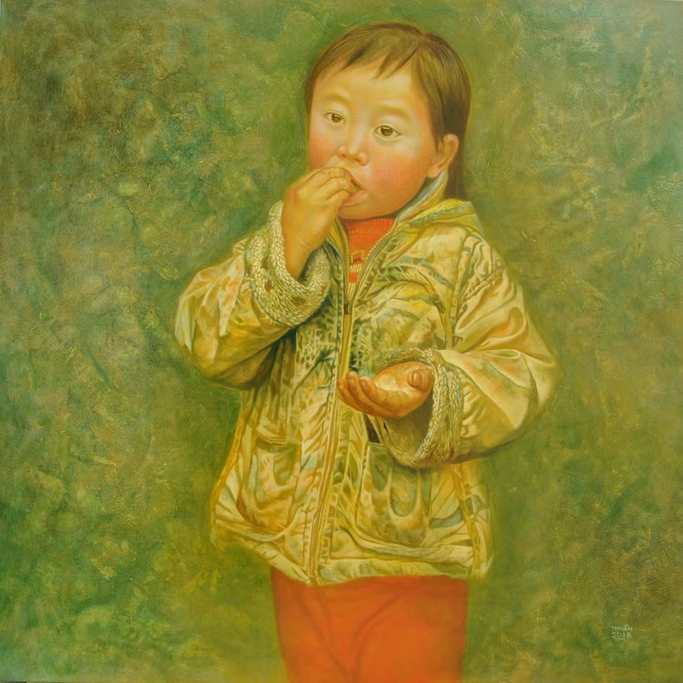 "Phía sau thung lũng" của họa sĩ Lê Cù Thuần