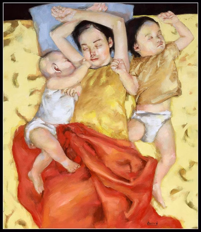 "Bên nhau" của họa sĩ Nguyễn Công Hoài "Bên nhau" của họa sĩ Nguyễn Công Hoài