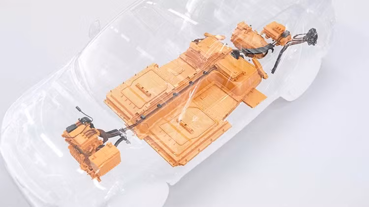 Sắp xếp các bộ phận trên XC40 chạy điện. Ảnh: Volvo 