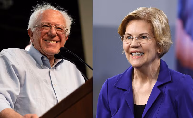 Bà Elizabeth Warren (phải) nhiều khả năng trở thành ứng cử viên Tổng thống duy nhất của đảng Dân chủ đấu với ông Trump năm 2020