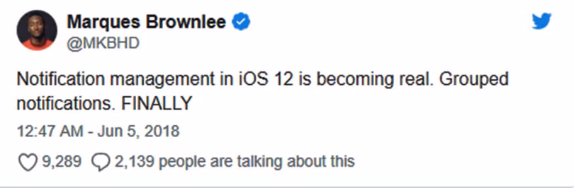 "Quản lý thông báo trong iOS 12 đã trở thành sự thực. Cuối cùng các thông báo đã được nhóm lại" "Quản lý thông báo trong iOS 12 đã trở thành sự thực. Cuối cùng các thông báo đã được nhóm lại"