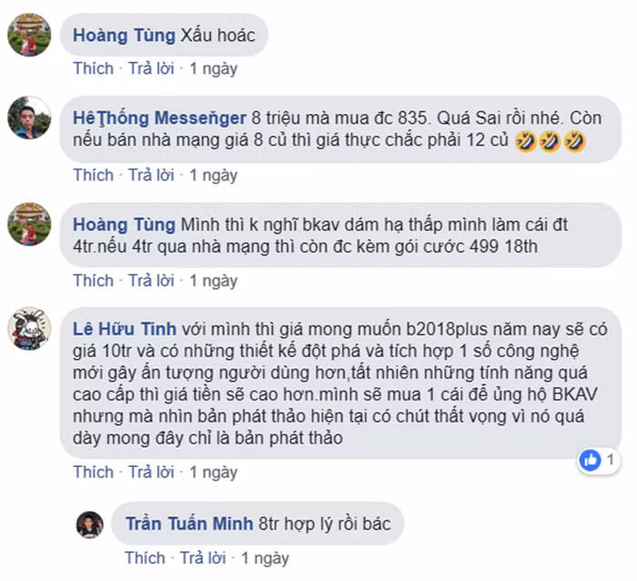 Các thành viên diễn đàn Bphone bàn luận về thông tin rò rỉ