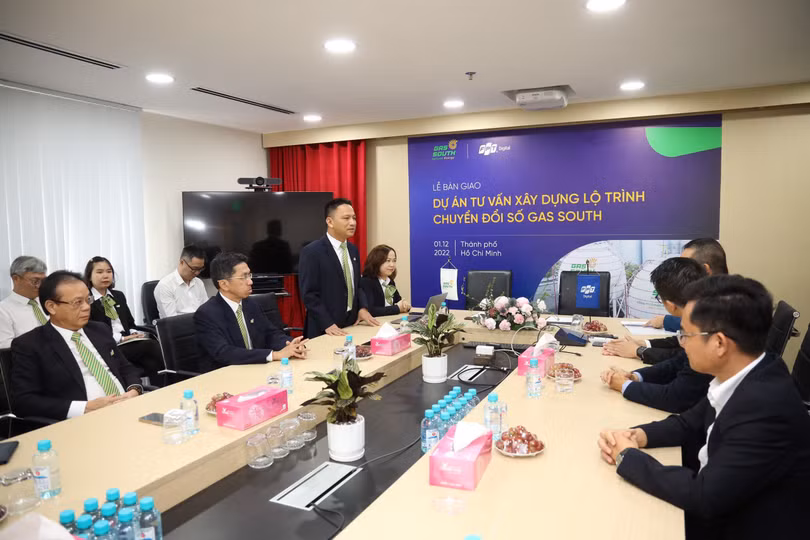 Ông Nguyễn Ngọc Luận - Tổng Giám đốc Gas South phát biểu tại buổi lễ Ông Nguyễn Ngọc Luận - Tổng Giám đốc Gas South phát biểu tại buổi lễ