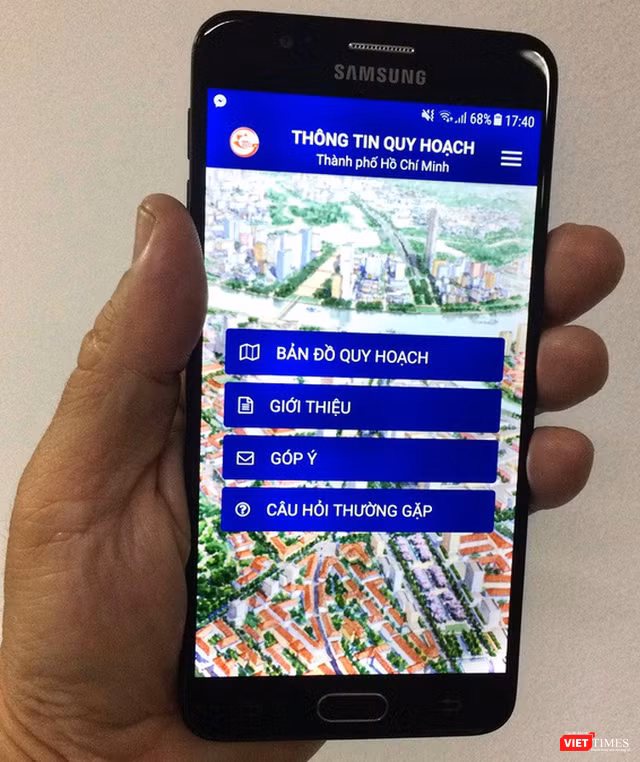 Thông tin quy hoạch tại TPHCM có thể xem trên điện thoại thông minh