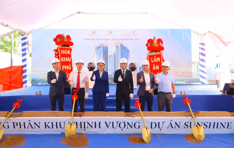 Lãnh đạo Sunshine Group và các đối tác chính thức khởi động Phân khu Thịnh Vượng - Dự án Sunshine Sky City