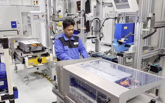 Nhà máy có diện tích 50.000 m2 và số lượng công nhân sản xuất gồm 100 người. 