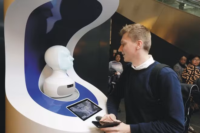 Đầu robot được thử nghiệm tại Sân bay Frankfurt (ảnh:FRAPORT)