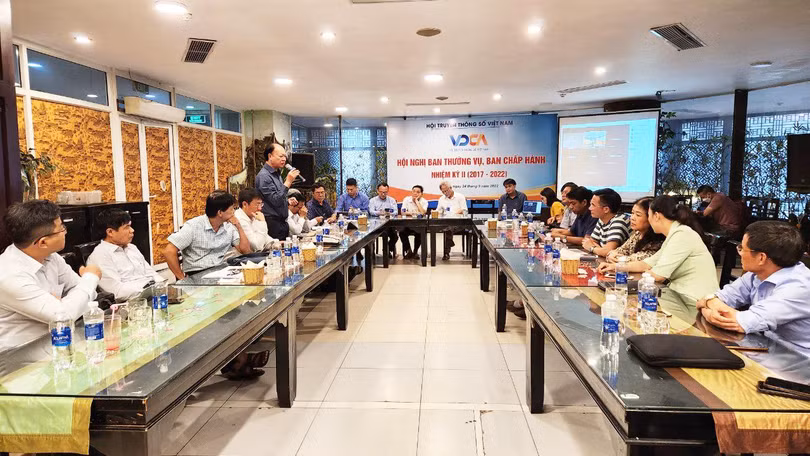 Hội nghị Ban Thường vụ, Ban chấp hành Hội Truyền thông số Việt Nam nhiệm kỳ 2 (ảnh: Đăng Khoa)