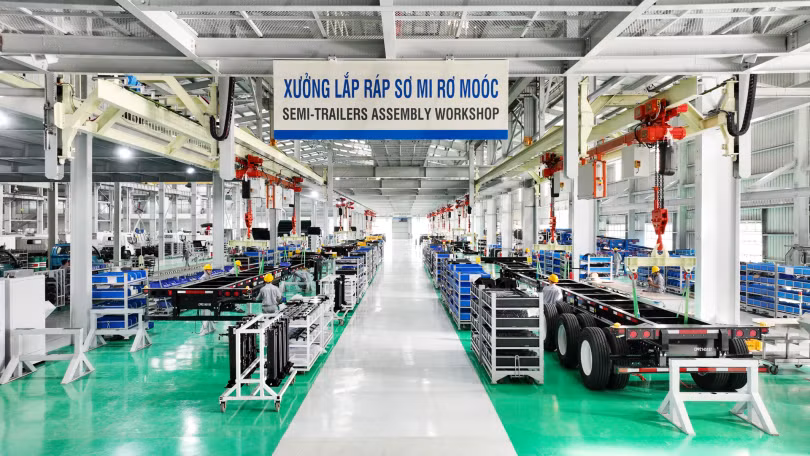 SMRM Thaco Trailers được sản xuất trên dây chuyền công nghệ tiên tiến.