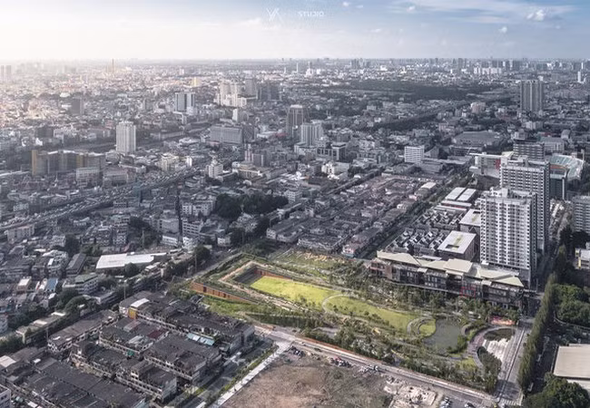 Công viên CU Park, Băng Cốc nhìn từ trên cao (Ảnh Landprocess)