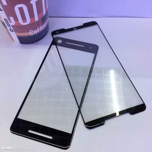 Miếng dán cường lực để lộ viền trên dưới rất dày của Pixel 2 ảnh 1